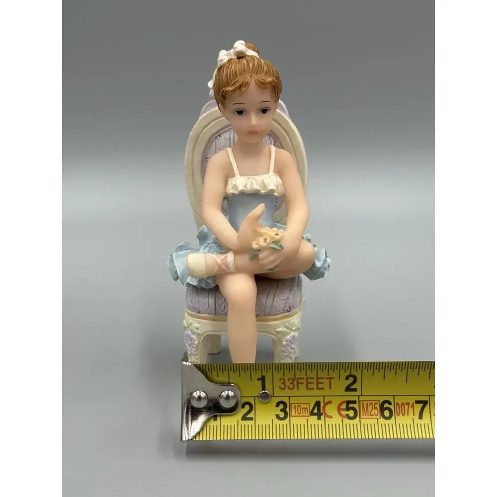 Vintage 2002 Sitting Ballerina Figurine Precious Ballerina Collection Roman Inc.